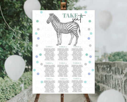 Editable Zebra Seating Chart Zebra Seating Sign Zebra Take A Seating Chart Z