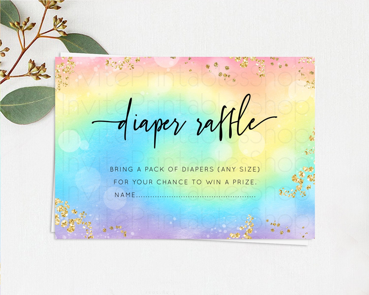 Editable Tie Dye Diaper Raffle Card Rainbow Tie Dye Diaper Raffle Insert Pas