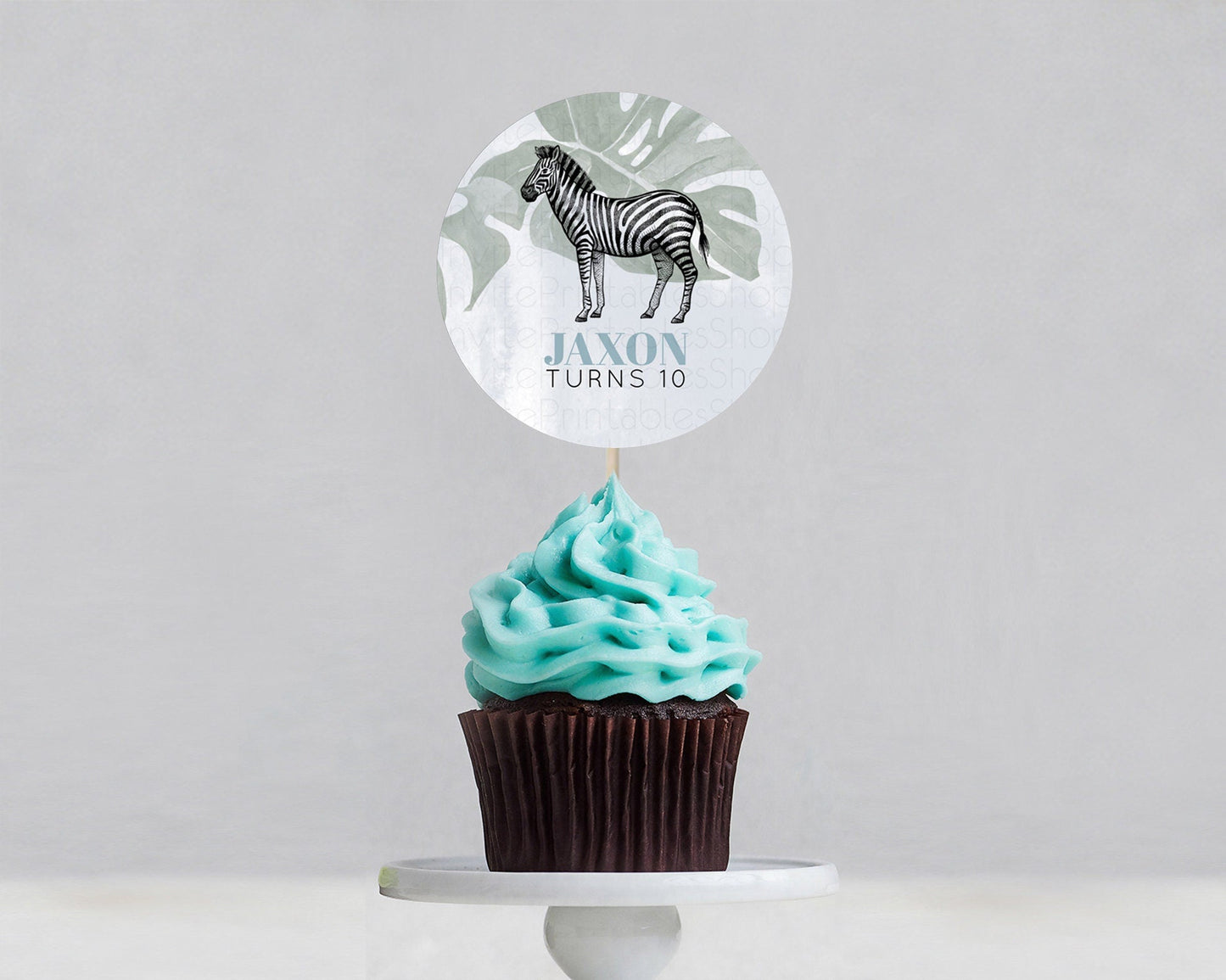 Zebra Cupcake Toppers Zebra Cupcake Zebra Take A Cupcake Toppers Zebra Safari Decor Zoo Party Zebra Palm Leaf Decor First Birthday D10814