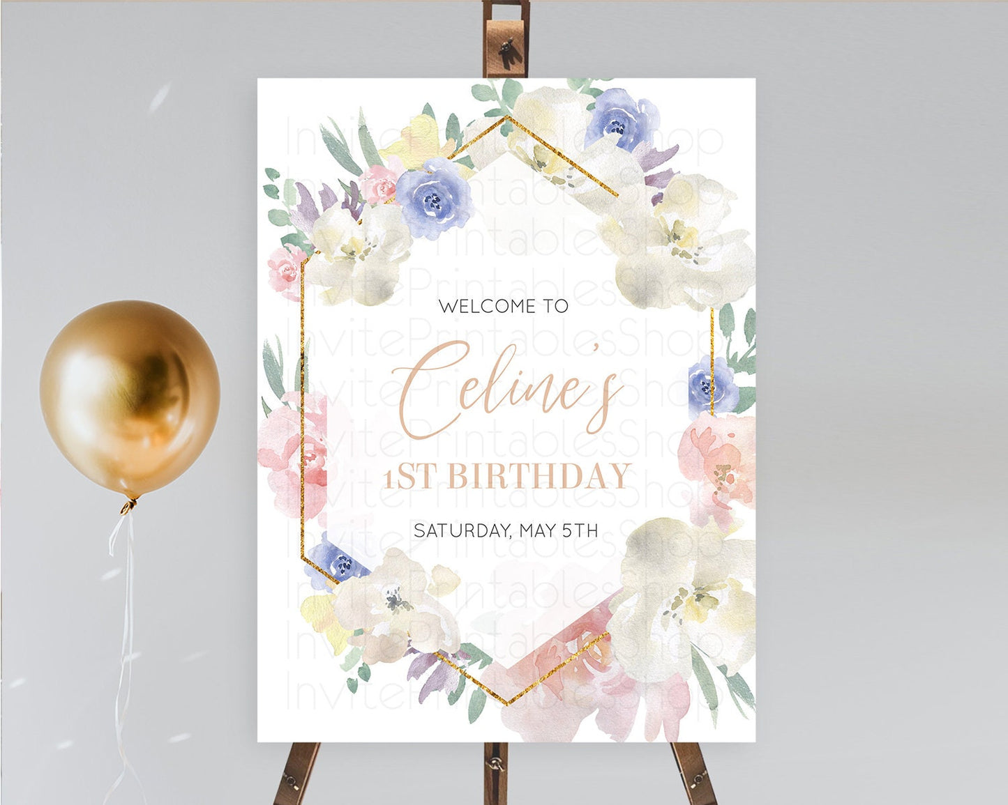 Secret Garden Welcome Sign Wildflower Welcome Board Pastel Flower Garden Welcome Poster Boho Wildflower First Birthday Welcome Sign D10254