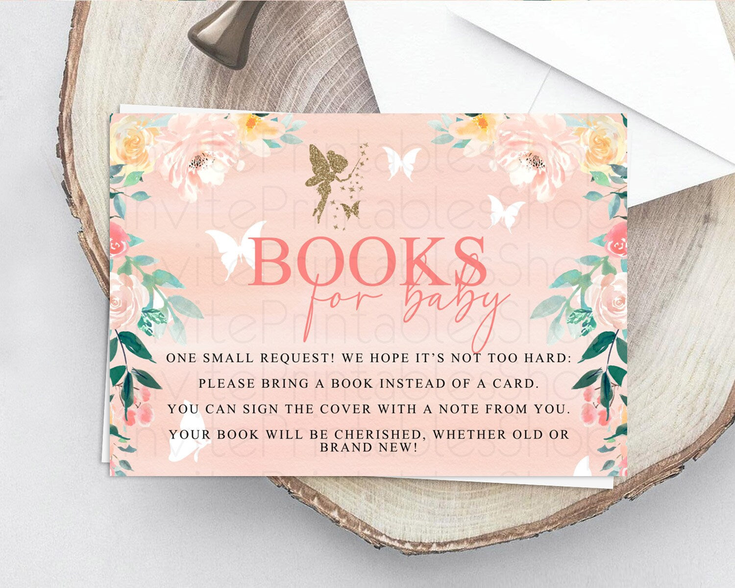 Editable Fairy Books For Baby Card Fairy Book Insert Enchanted Garden Fairy