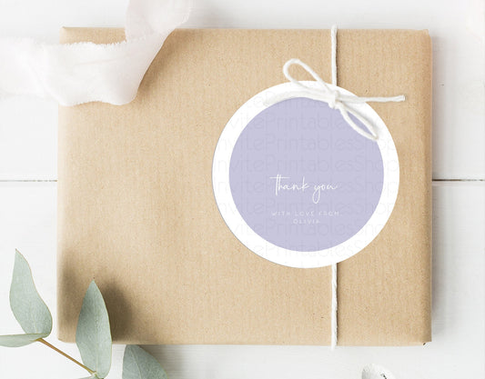 Editable Purple Thank You Tags Pastel Purple Thank You Gift Tags Purple Favo