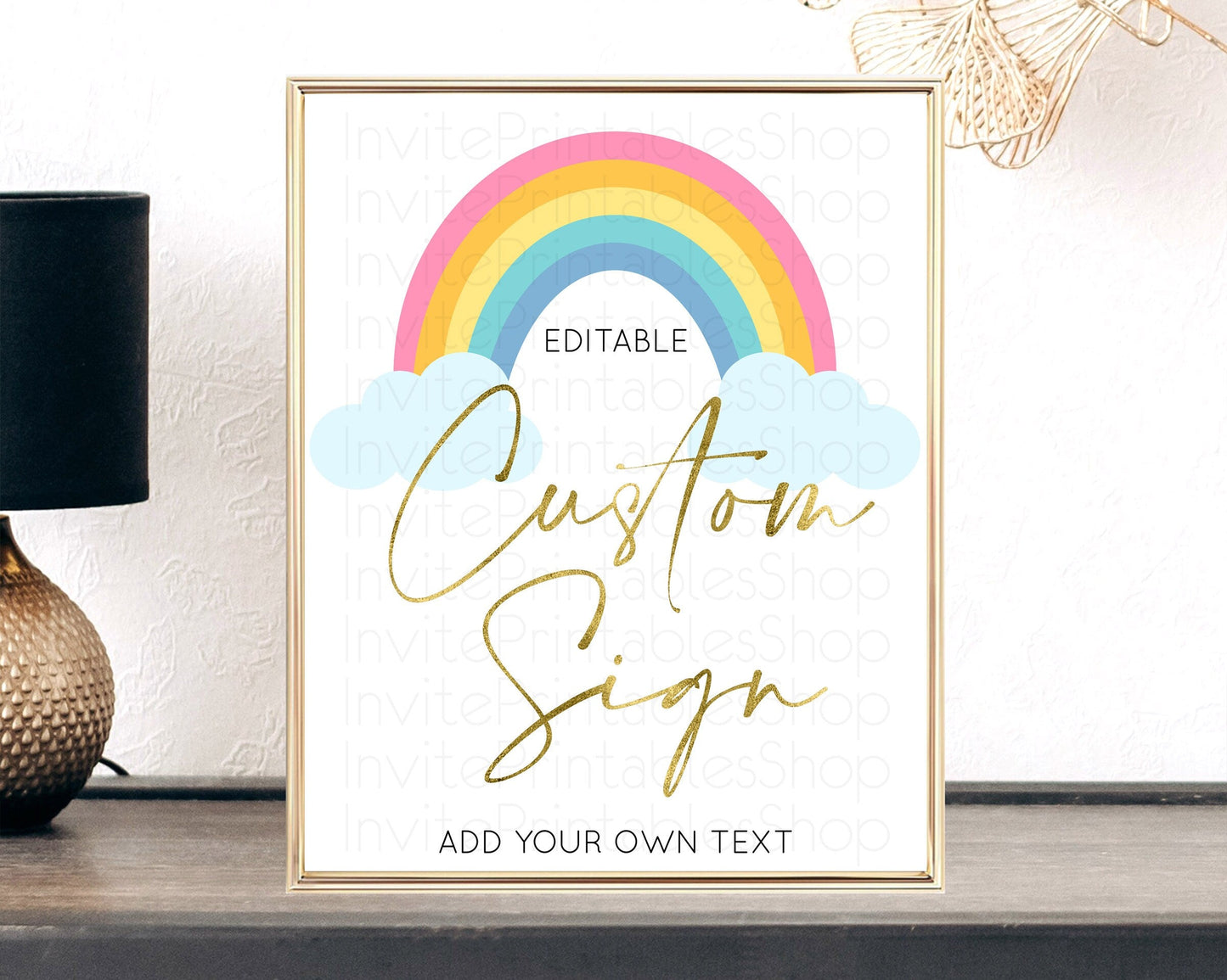 Pastel Rainbow Sign Rainbow Table Sign Decor Boho Colorful Rainbow Party Rainbow Baby Theme 1st Birthday Baptism Baby Shower Wedding D10123
