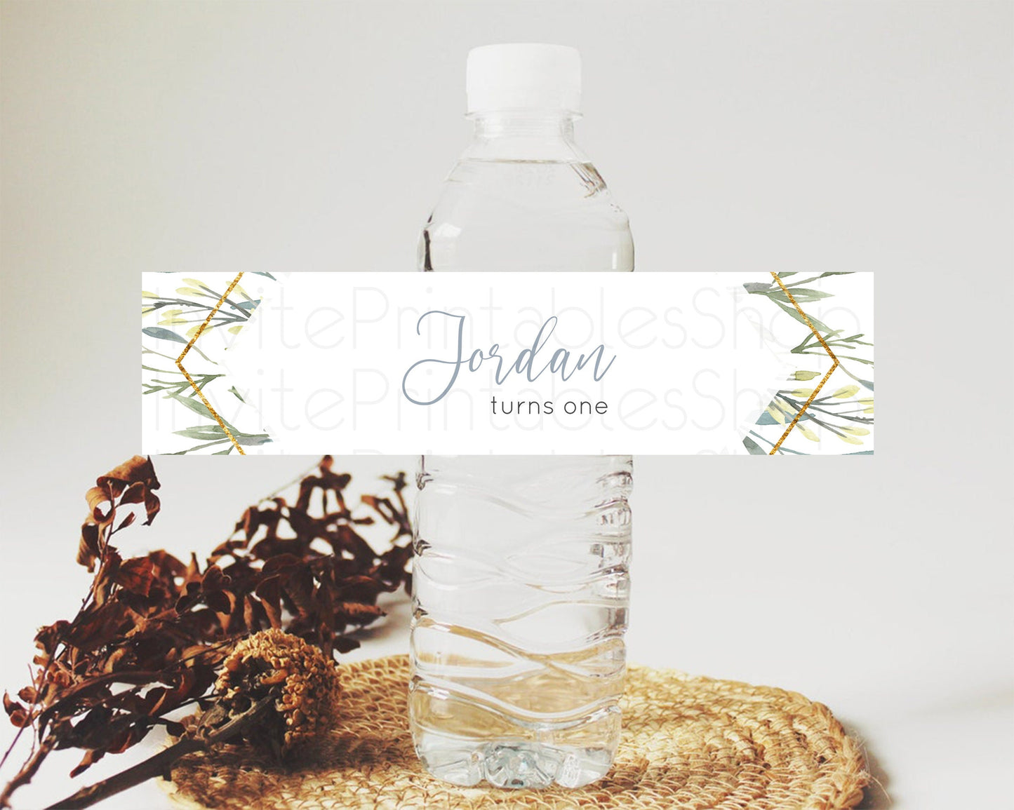 Wildflower Water Label Template Secret Garden Water Label Pastel Floral Garden Party Decor Boho Flowers Birthday Baby Shower Wedding D10532