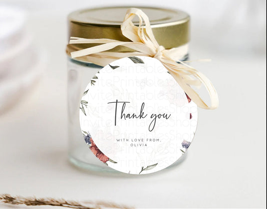 Editable Secret Garden Thank You Tags Wildflower Thank You Gift Tags Pastel