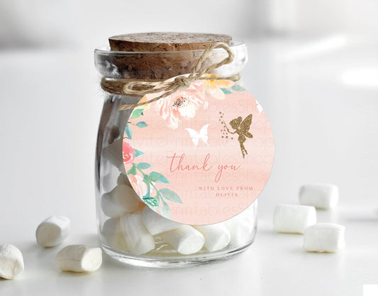 Editable Fairy Thank You Tags Fairy Thank You Gift Tags Enchanted Garden Pas