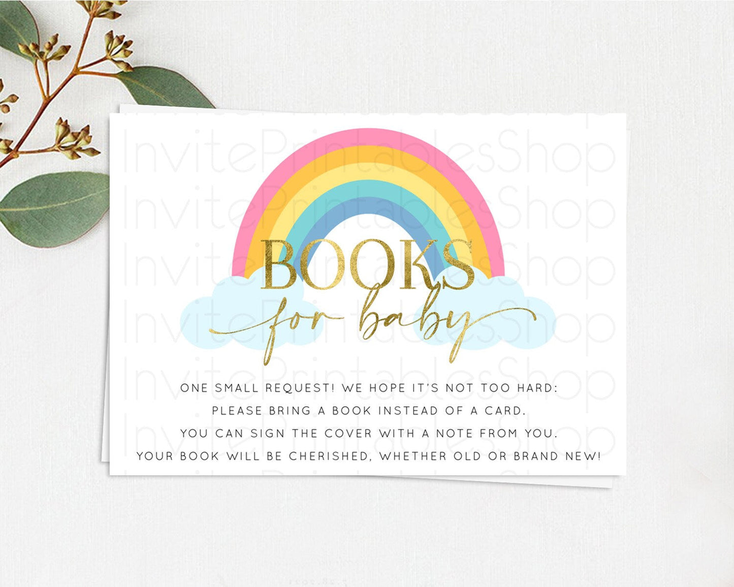 Pastel Rainbow Books For Baby Card Boho Rainbow Book Insert Boho Rainbow Book Card Pastel Watercolor Baby Shower Book Poem Request D10123