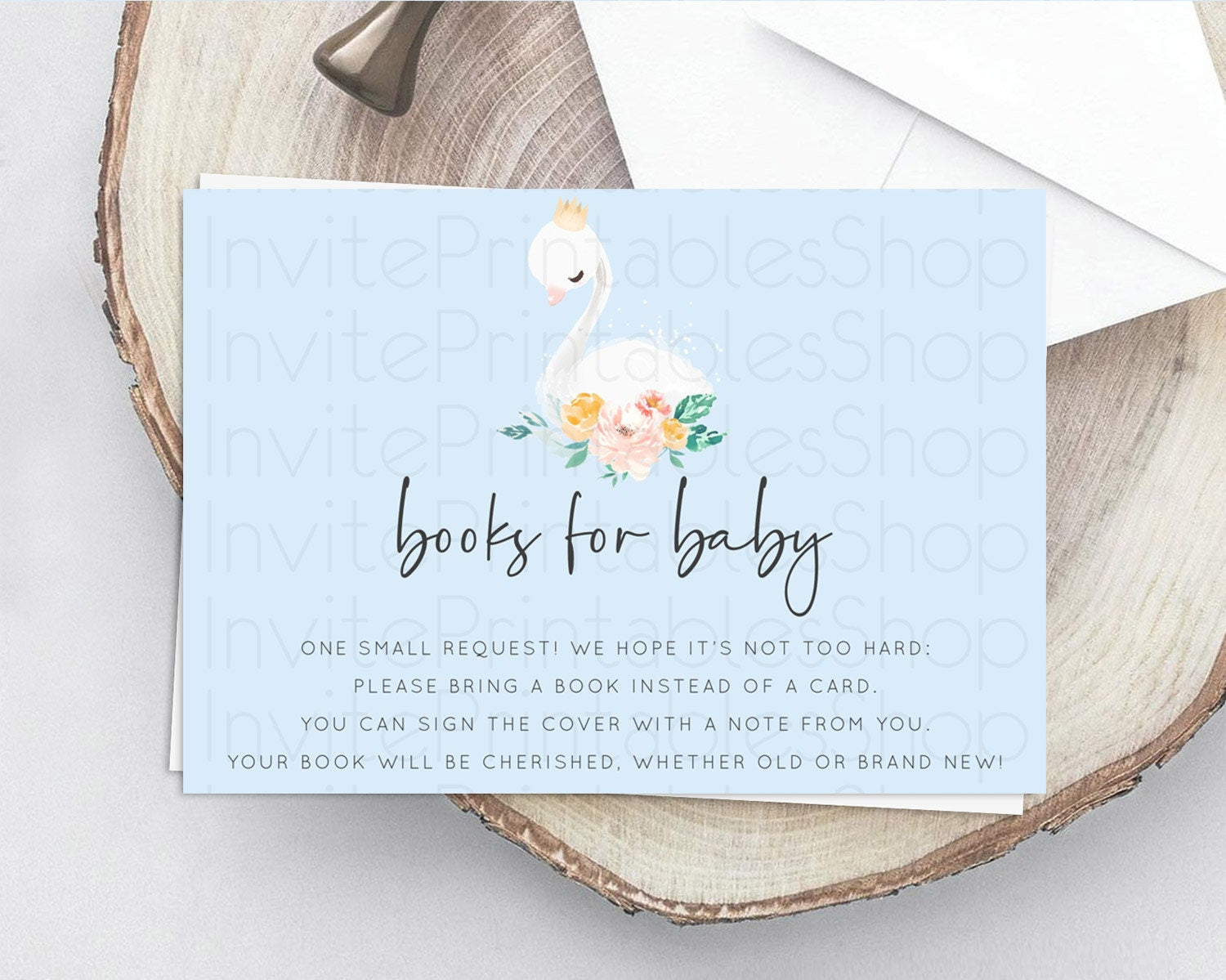 Editable Swan Books For Baby Card Swan Princess Ballet Book Insert Enchanted