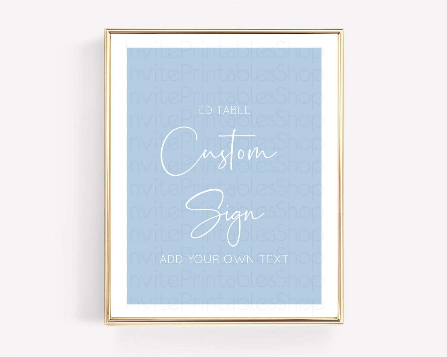 Minimalist Blue Sign Blue Table Sign Decor Simple Modern Blue Party Theme 1st Birthday Baptism Baby Shower Wedding Bridal Shower D10734