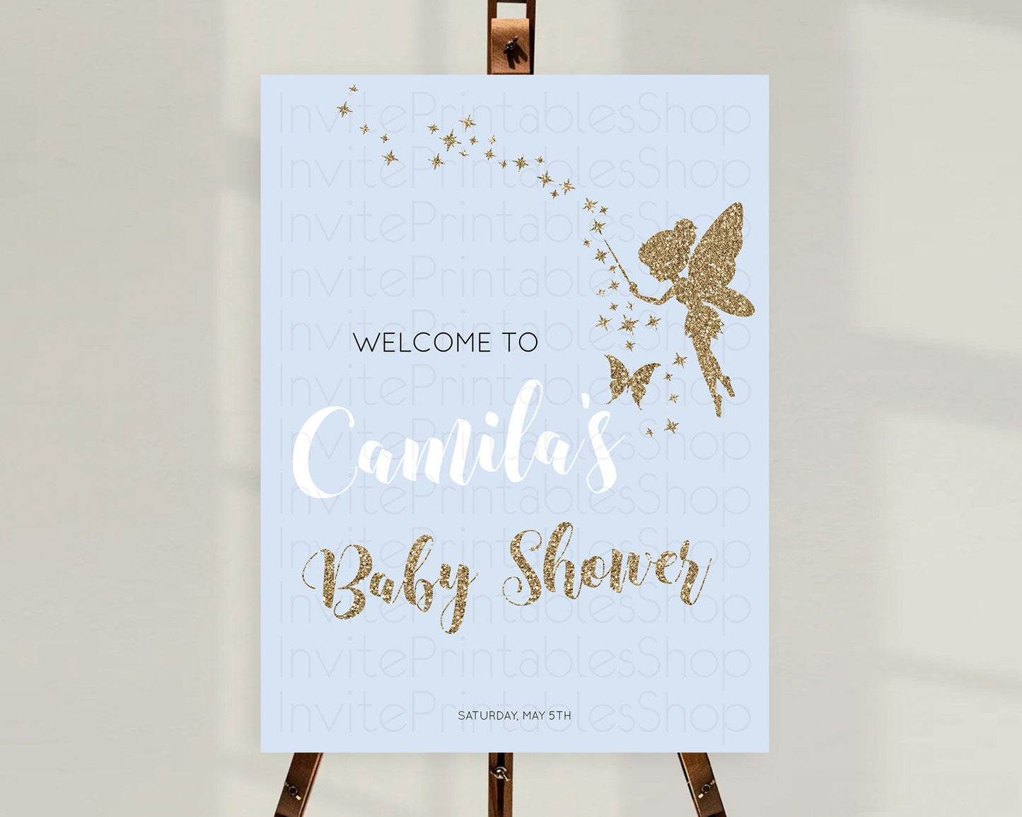 Fairy Baby Shower Welcome Sign Fairy Welcome Board Enchanted Garden Pastel Floral Butterfly Décor Secret Garden Fairy Welcome Sign D10907