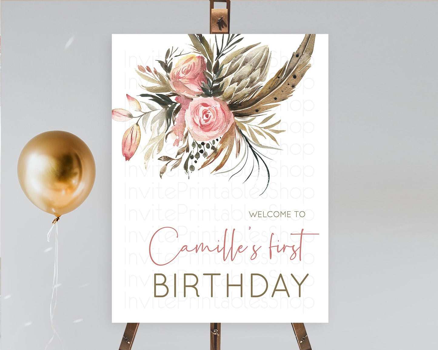 Secret Garden Welcome Sign Wildflower Welcome Board Pastel Flower Garden Welcome Poster Boho Wildflower First Birthday Welcome Sign D10686