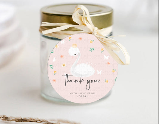 Editable Swan Thank You Swan Princess Ballet Thank You Gift Tags Enchanted S