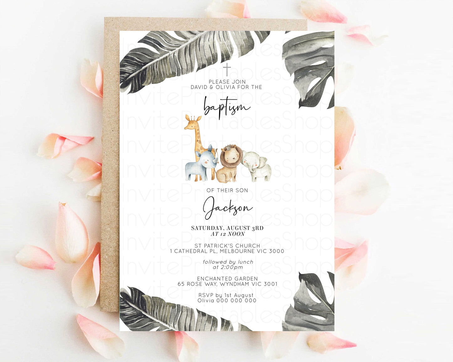 Editable Baptism Invitation Christening Invitation Holy Communion Invite