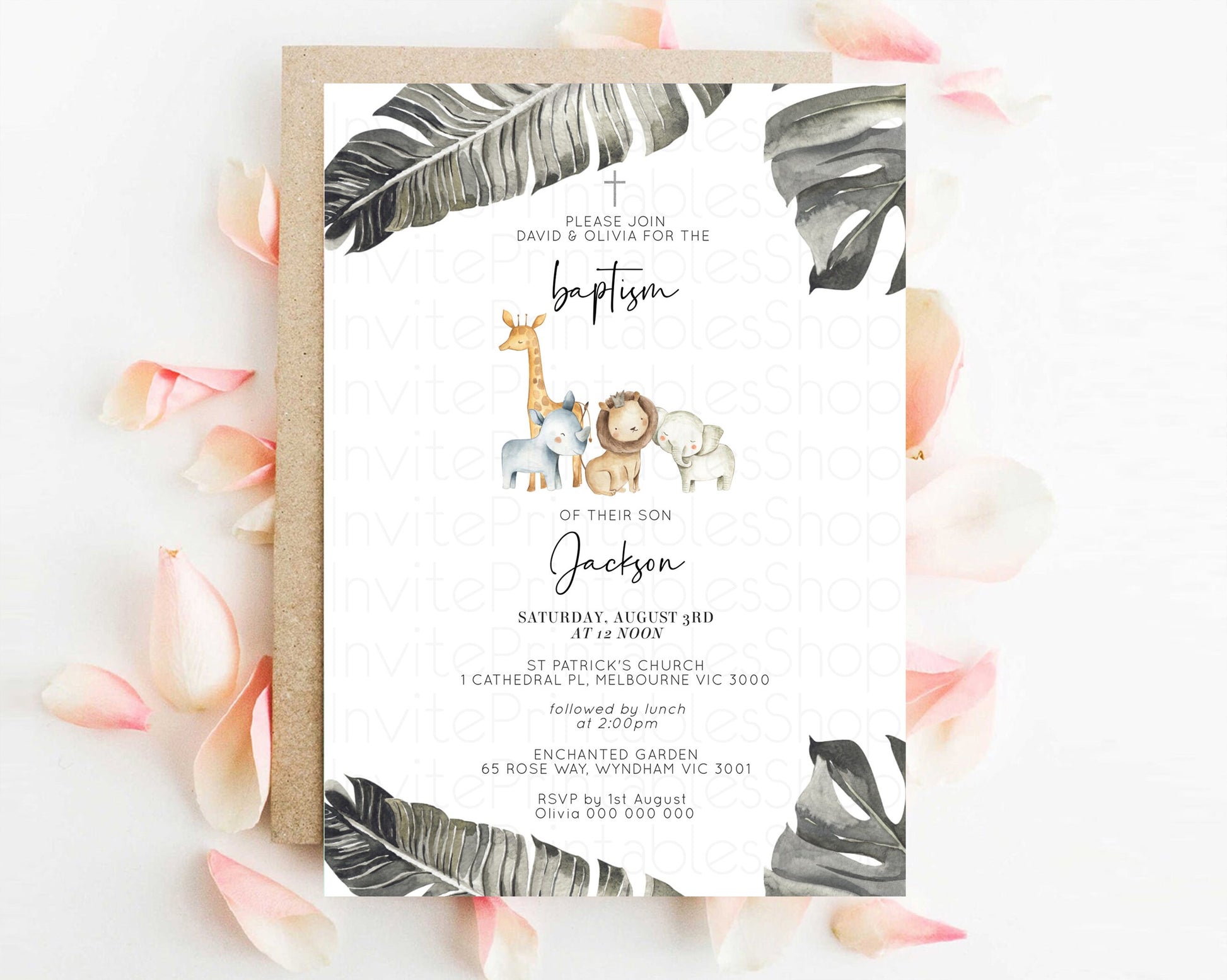 Editable Baptism Invitation Christening Invitation Holy Communion Invite