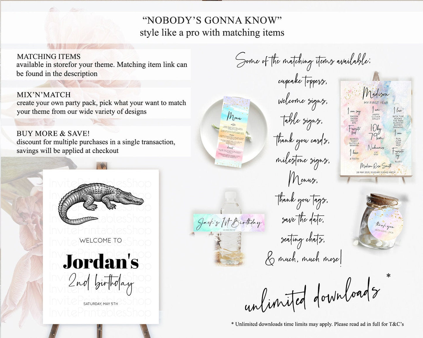 Crocodile Welcome Sign Alligator Welcome Board Croc Gator Party Welcome Poster Safari Decor Croc Gator First Birthday Welcome Sign D10286