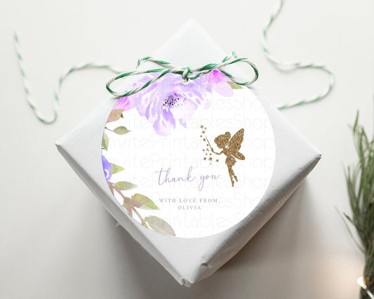 Fairy Thank You Tags Fairy Thank You Gift Tags Enchanted Garden Pastel Floral Butterfly Décor Secret Garden First Birthday Thank You D10910