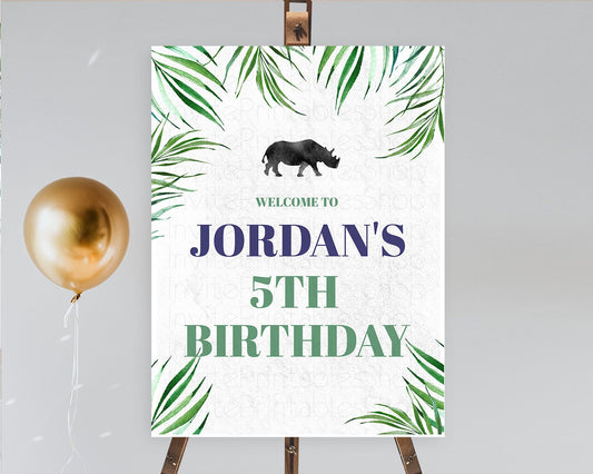 Editable Rhino Welcome Sign Rhino Welcome Board Rhino Welcome Poster Dried P