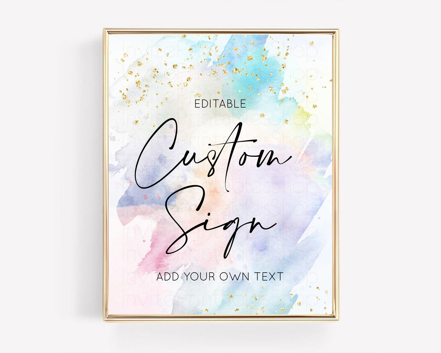 Pastel Rainbow Sign Cards Gifts Sign Table Signs Diaper Sign Books Sign Food Sign Custom Sign Glitter Wedding Birthday Baby Shower 8x10 T487