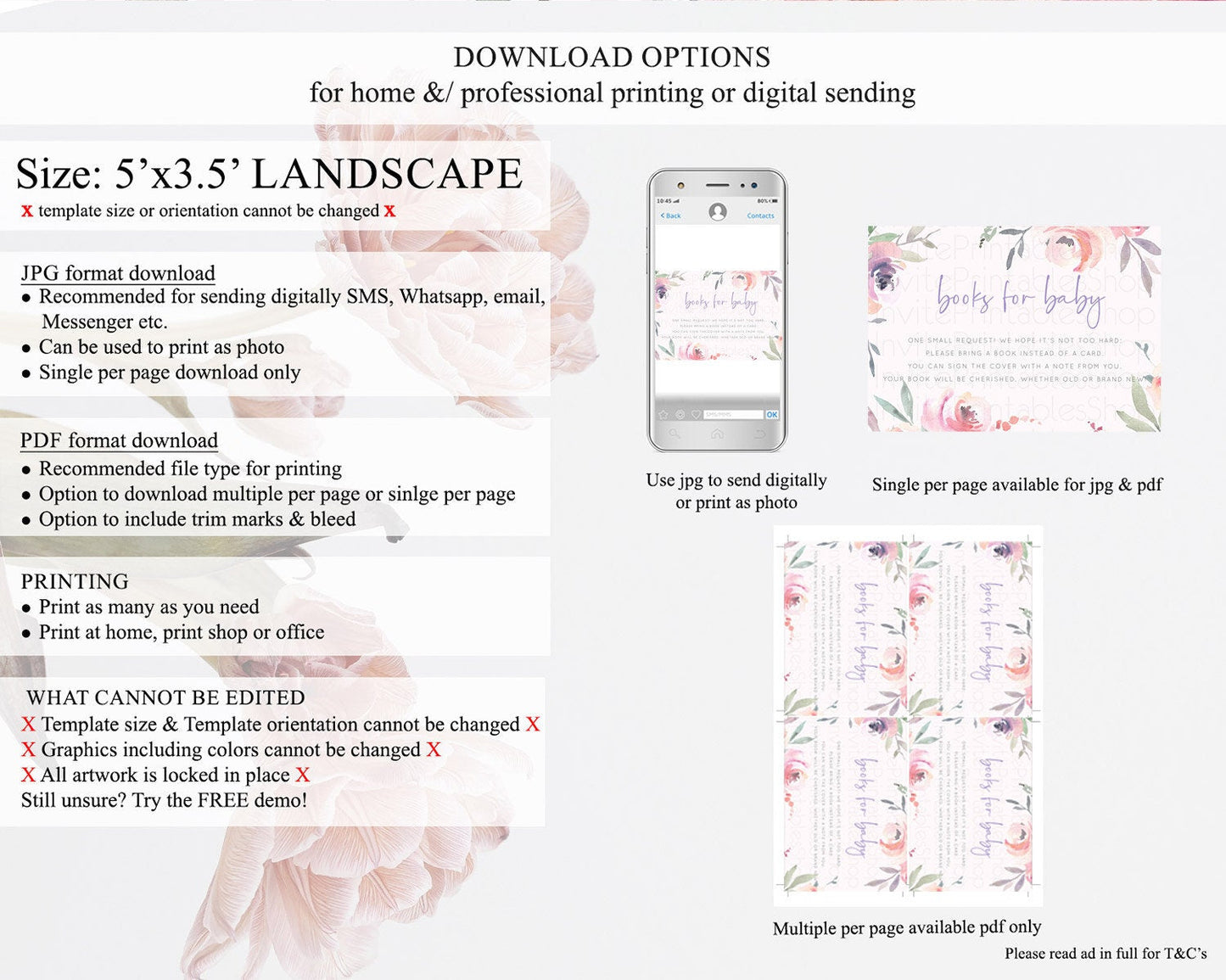 Secret Garden Books For Baby Card Boho Wildflower Book Insert Pastel Flower Garden Baby Shower Card Flower Guests Book Poem Request D10198
