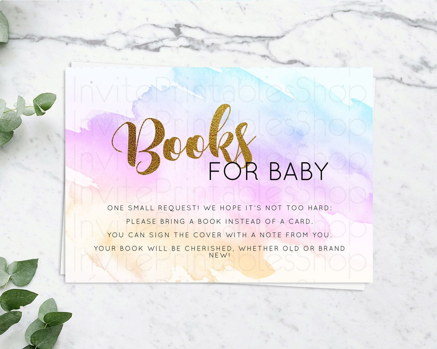 Pastel Books For Baby Card Pastel Rainbow Book Insert Colorful Ombre Watercolor Book Card Confetti Glitter Baby Book Poem Request D11027