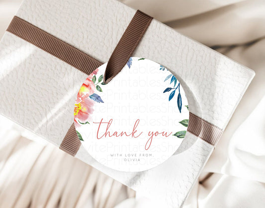Editable Secret Garden Thank You Tags Wildflower Thank You Gift Tags Pastel