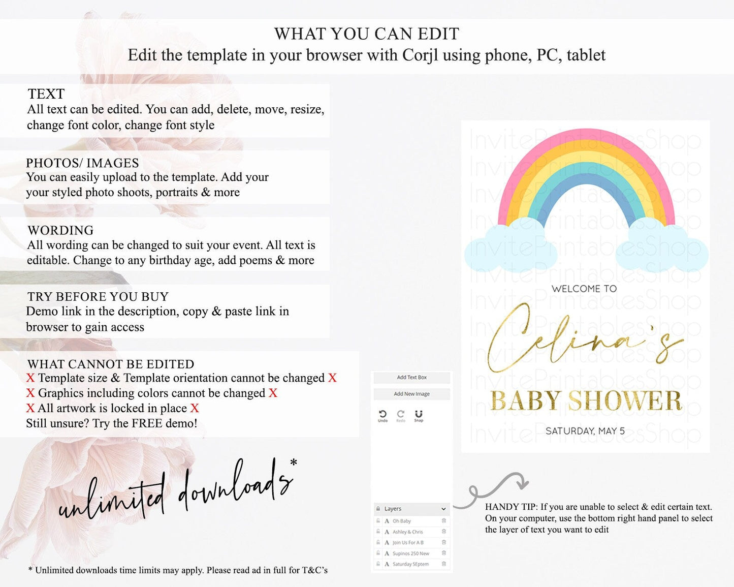 Pastel Rainbow Baby Shower Welcome Sign Boho Rainbow Welcome Board Rainbow Welcome Sign Pastel Welcome Decor Rainbow Welcome Sign D10123