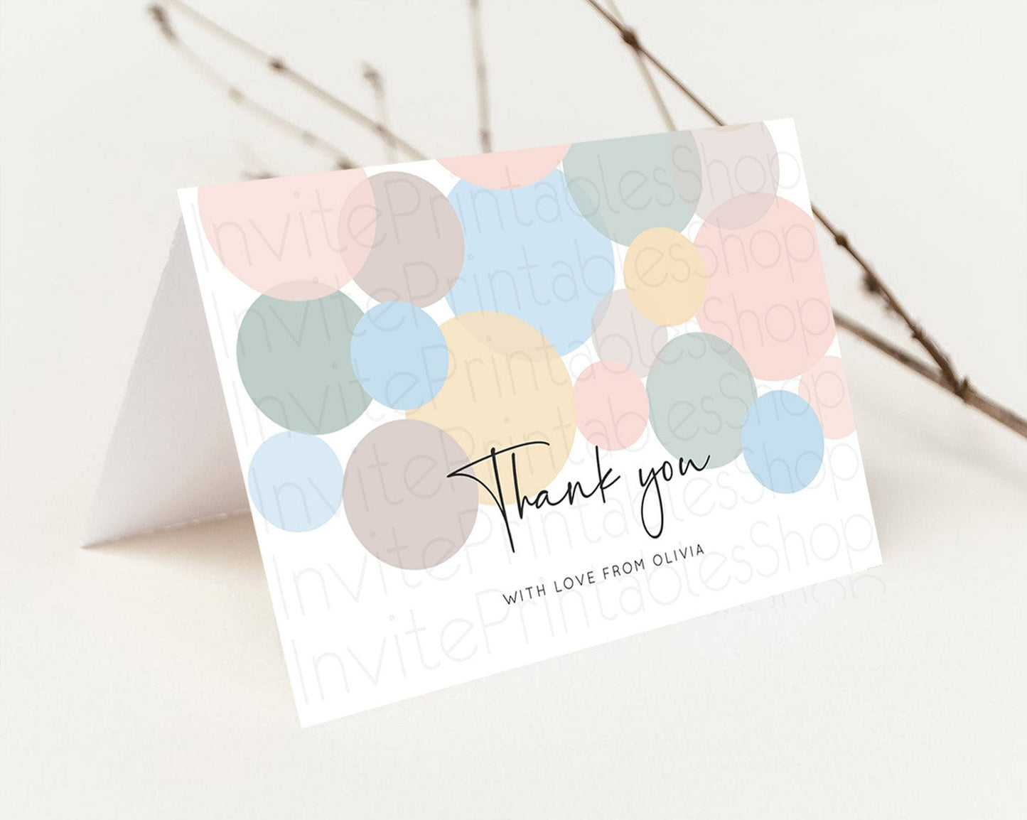 Rainbow Thank You Pastel Thank You Card Pastel Rainbow Birthday Thank You Confetti Colorful Pastel Cards Teacher Thank You Cards D10602