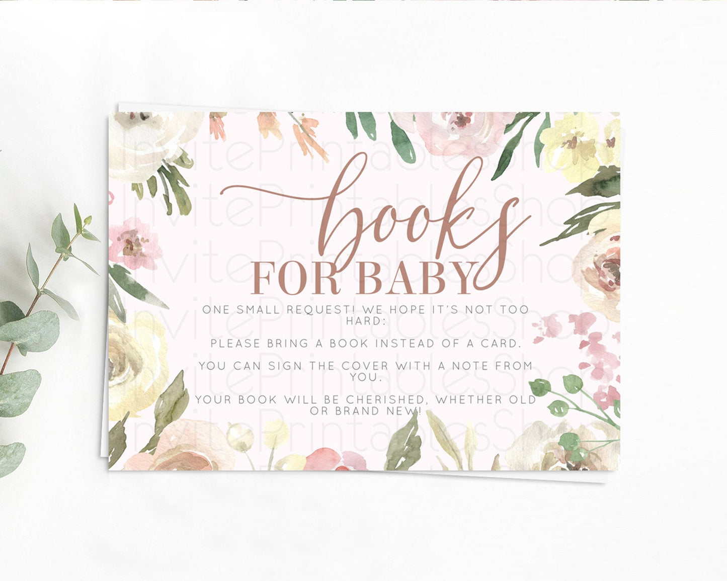 Secret Garden Books For Baby Card Boho Wildflower Book Insert Pastel Flower Garden Baby Shower Card Flower Guests Book Poem Request D10192