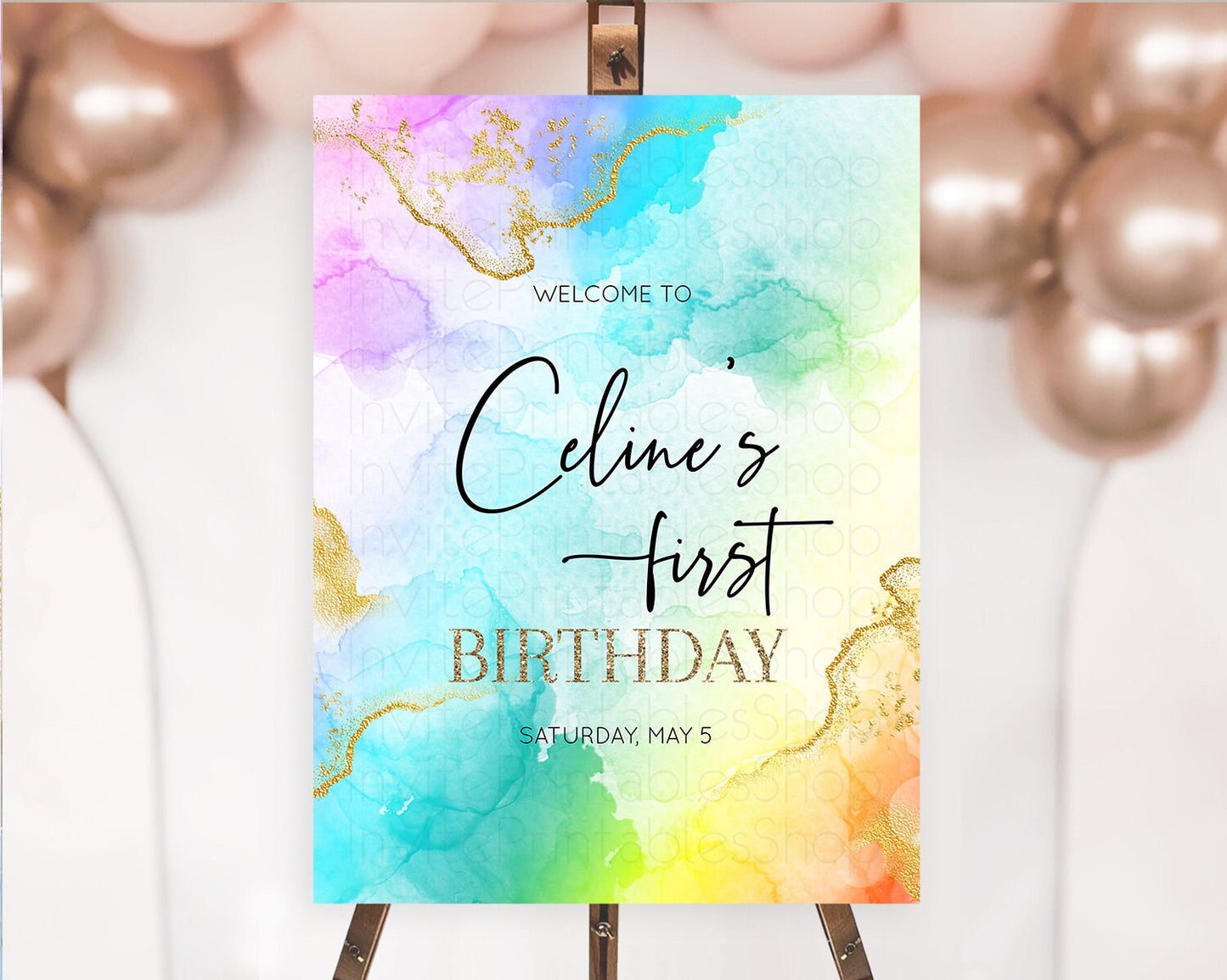 Editable Pastel Welcome Sign Pastel Rainbow Welcome Sign Colorful Rainbow Co