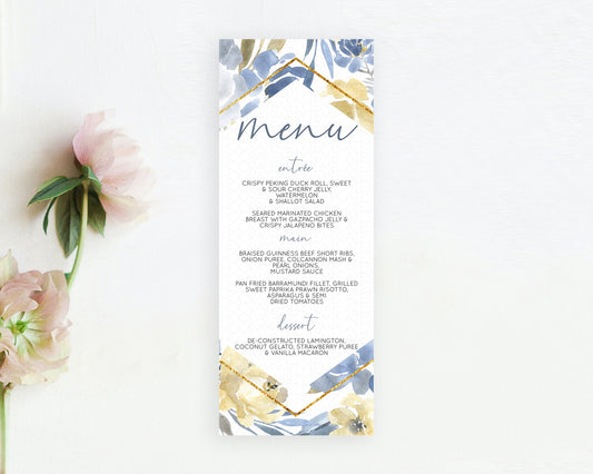 Editable Secret Garden Menu Wildflower Menu Template Pastel Flower Garden Ta