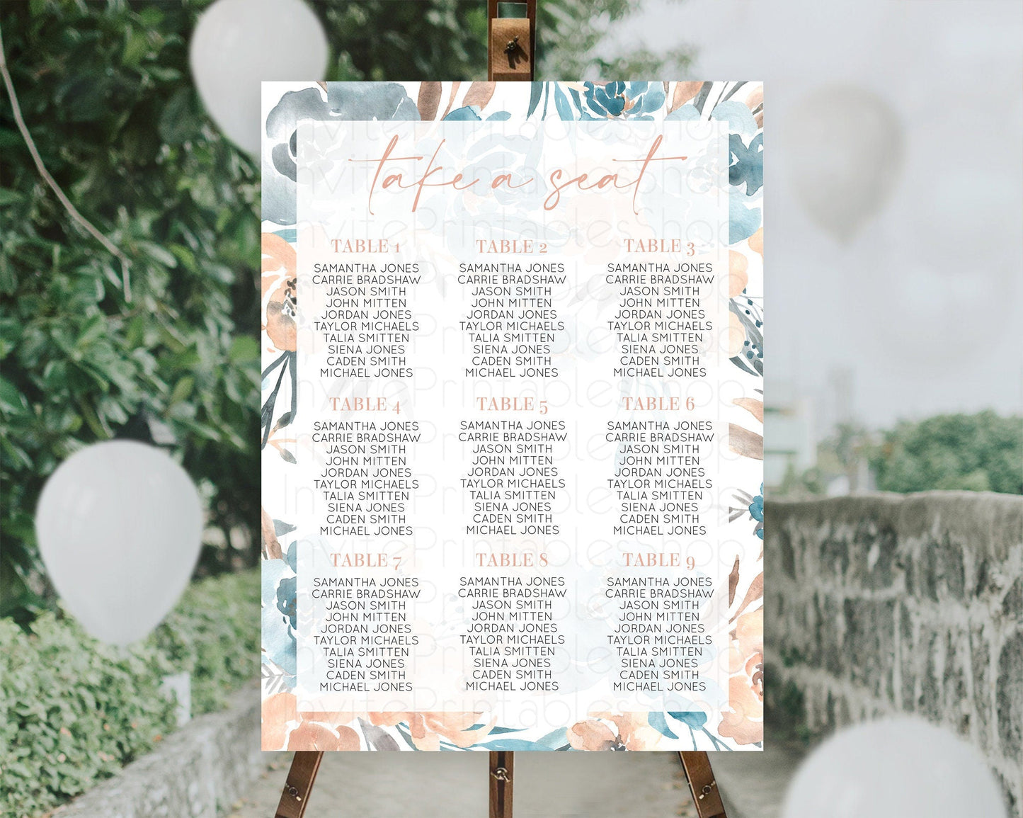 Secret Garden Seating Chart Wildflower Seating Chart Pastel Flowers Seating Chart Enchanted Garden Boho Floral Take A Seat Decor D10190