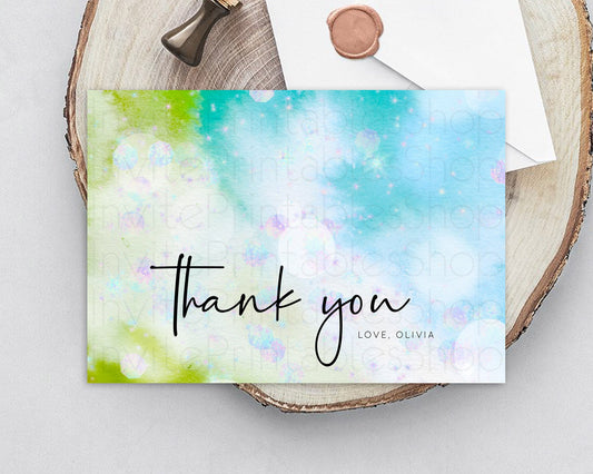 Editable Pastel Thank You Rainbow Thank You Card Colorful Pastel Birthday Th