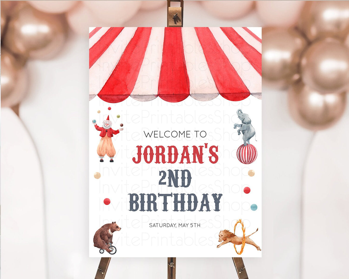 Circus Welcome Sign Carnival Welcome Board Step Right Up Circus Welcome Poster Circus Decor Carnival First Birthday Welcome Sign D10533