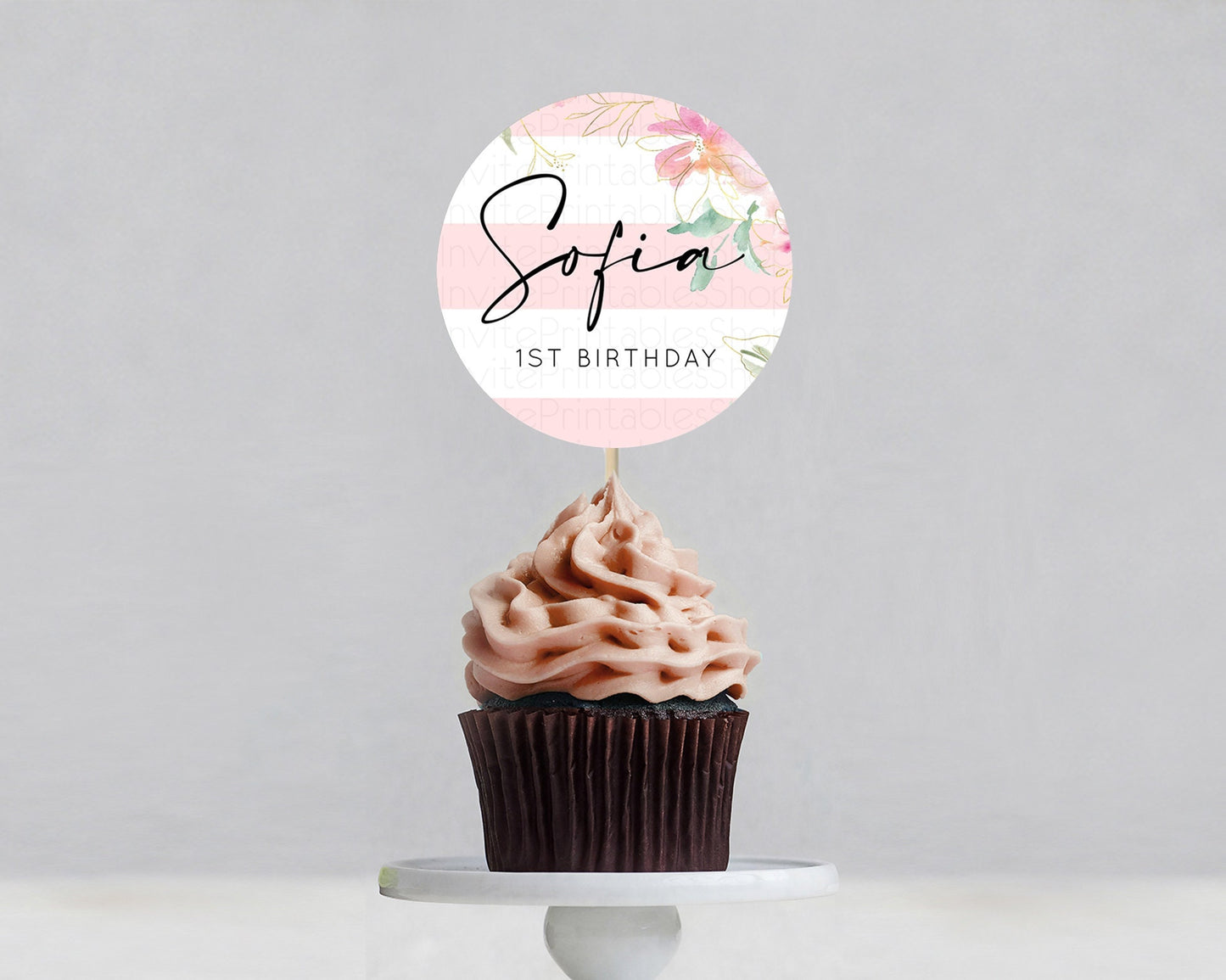 Secret Garden Cupcake Toppers Wildflower Cupcake Toppers Pastel Flowers Cupcake Toppers Enchanted Garden Boho Floral First Birthday D10301