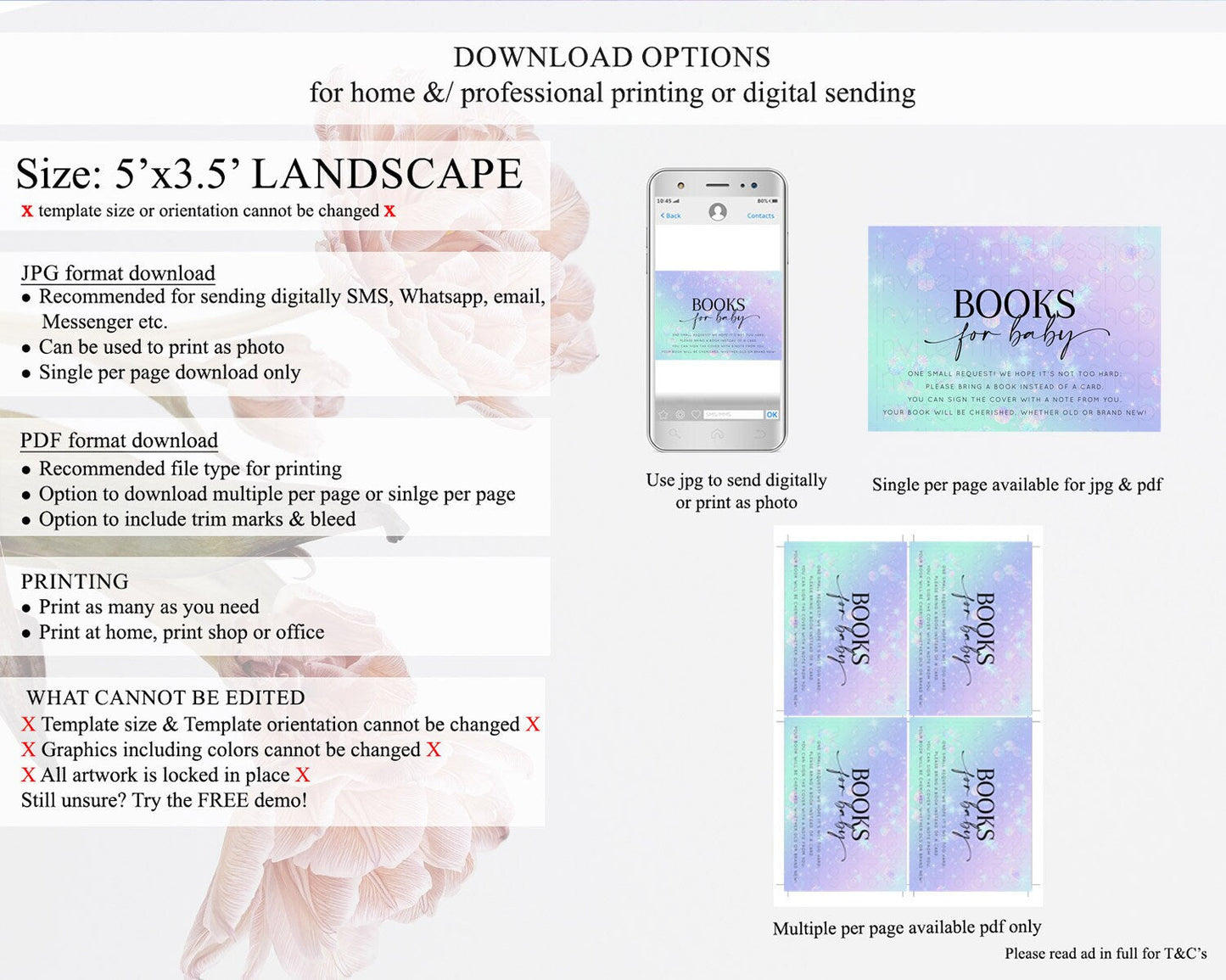 Rainbow Books For Baby Card Pastel Book Insert Colorful Pastel Watercolor Ombre Book Card Iridescent Sprinkles Book Poem Request D10663