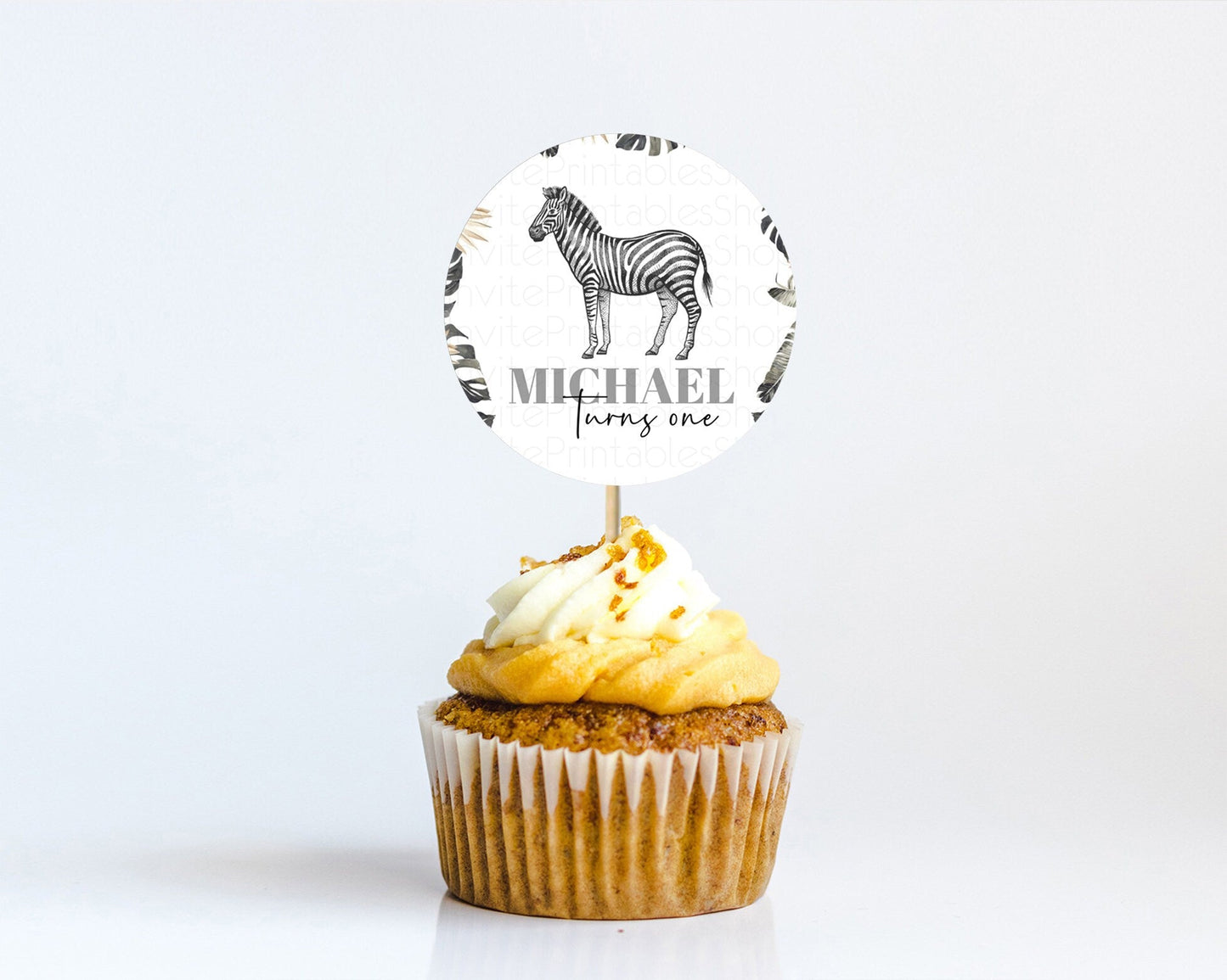 Zebra Cupcake Toppers Zebra Cupcake Zebra Take A Cupcake Toppers Zebra Safari Decor Zoo Party Zebra Palm Leaf Decor First Birthday D10824