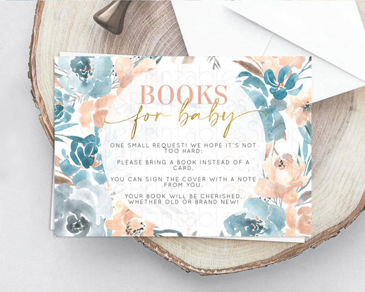 Editable Secret Garden Books For Baby Card Boho Wildflower Book Insert Paste