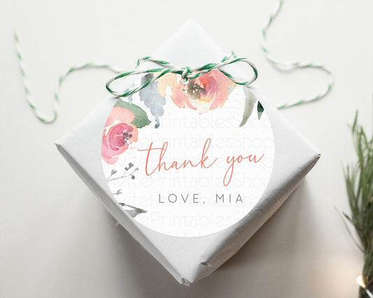 Editable Secret Garden Thank You Tags Wildflower Thank You Gift Tags Pastel