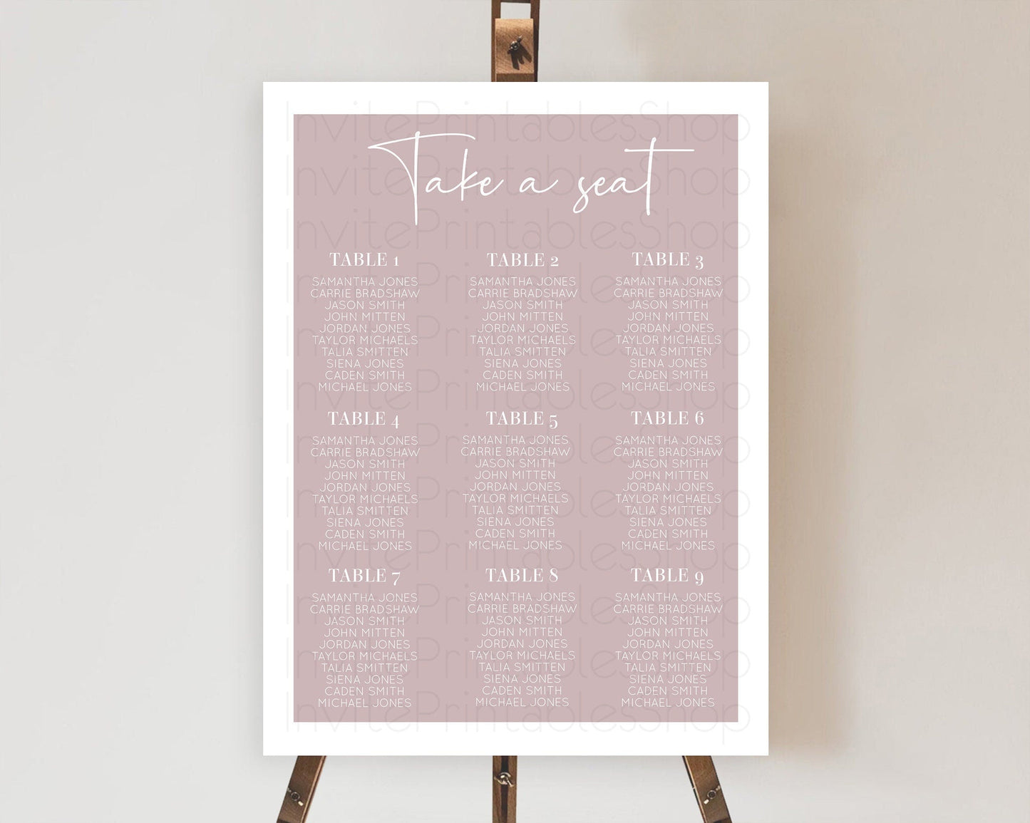 Pink Seating Chart Plain Pink Seating Sign Minimalist Pink Seating Sign Pastel Pink Table Number Sign Take A Seat Blue Decor D10936