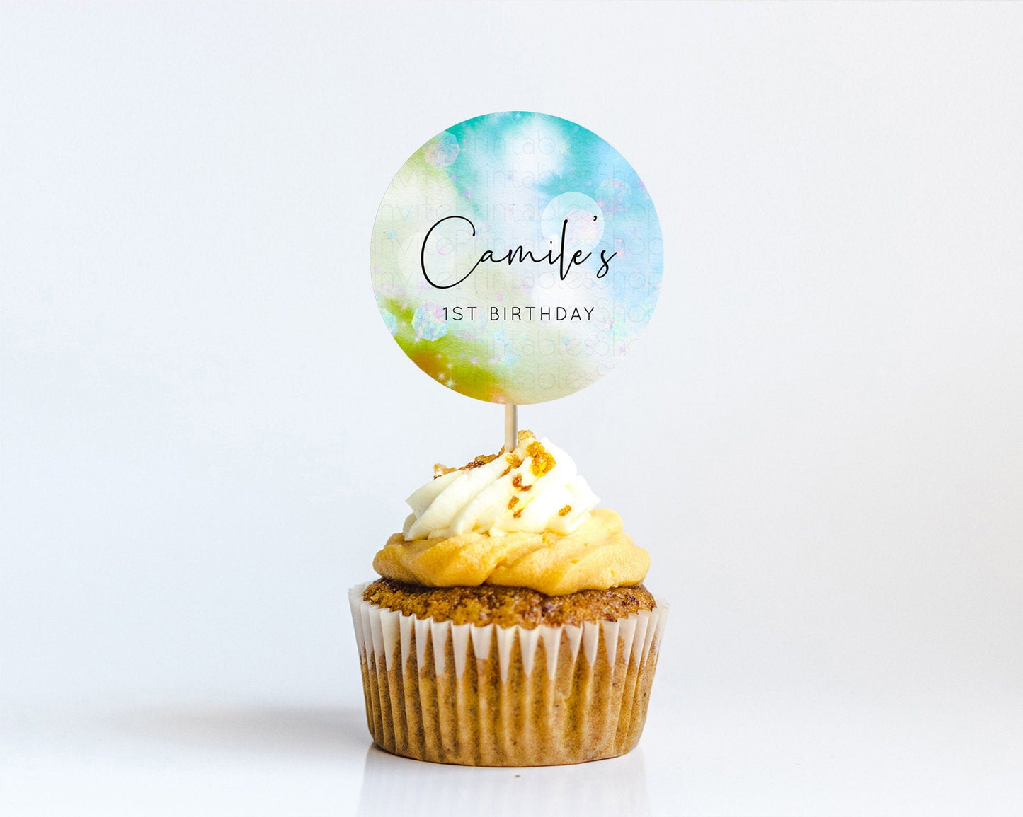 Tie Dye Cupcake Toppers Rainbow Tie Dye Cupcake Toppers Rainbow Colorful Cupcake Toppers Tie Dye Pastel Rainbow Party Cupcake Decor D10692