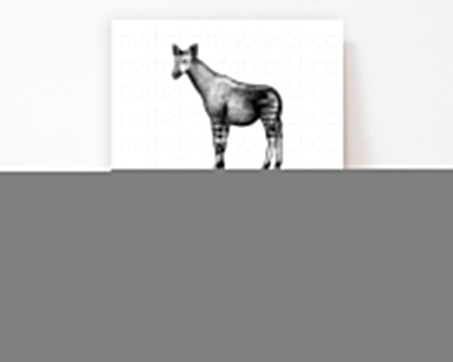 Okapi Birthday Invitation Okapi Invitation Okapi Birthday Okapi Safari Adventure Invite Okapi Palm Leaf Invite Zoo Party D10283