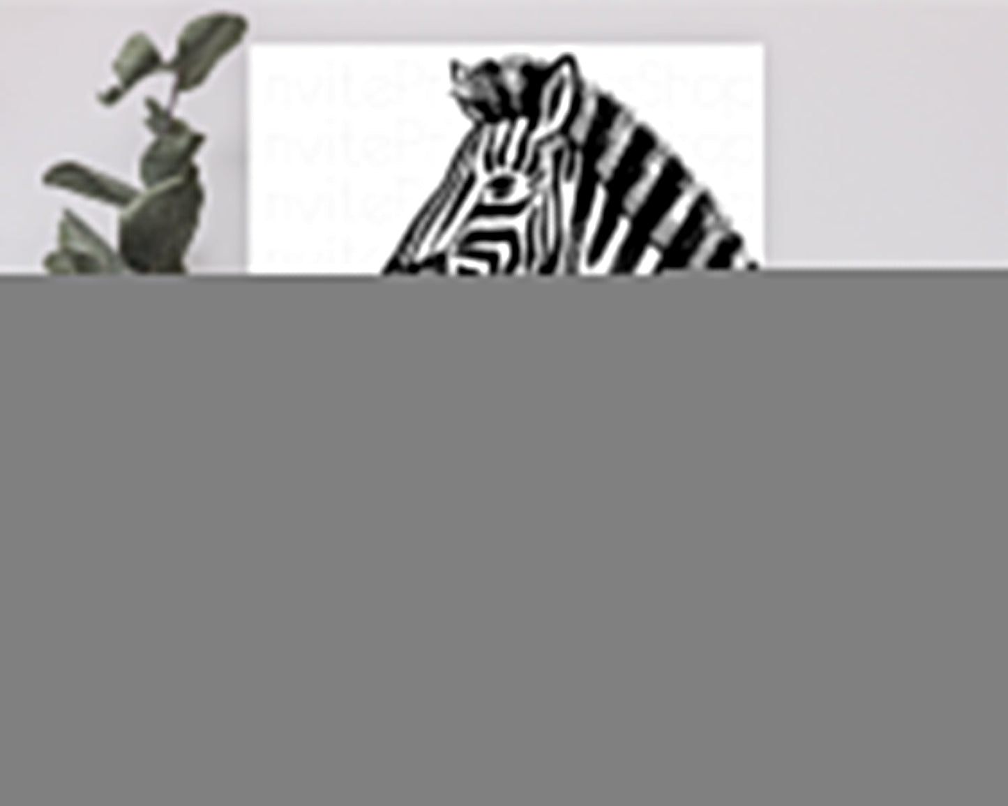 Zebra Birthday Invitation Zebra Invite Jungle Safari invite Watercolor Tropical Palm Invite Adventure Zoo Party Wild Animal Party D10249