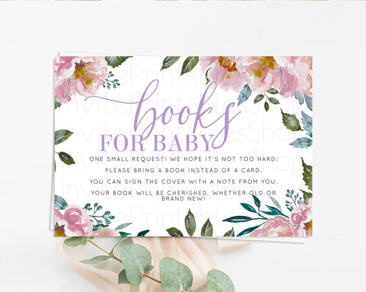 Editable Secret Garden Books For Baby Card Boho Wildflower Book Insert Paste