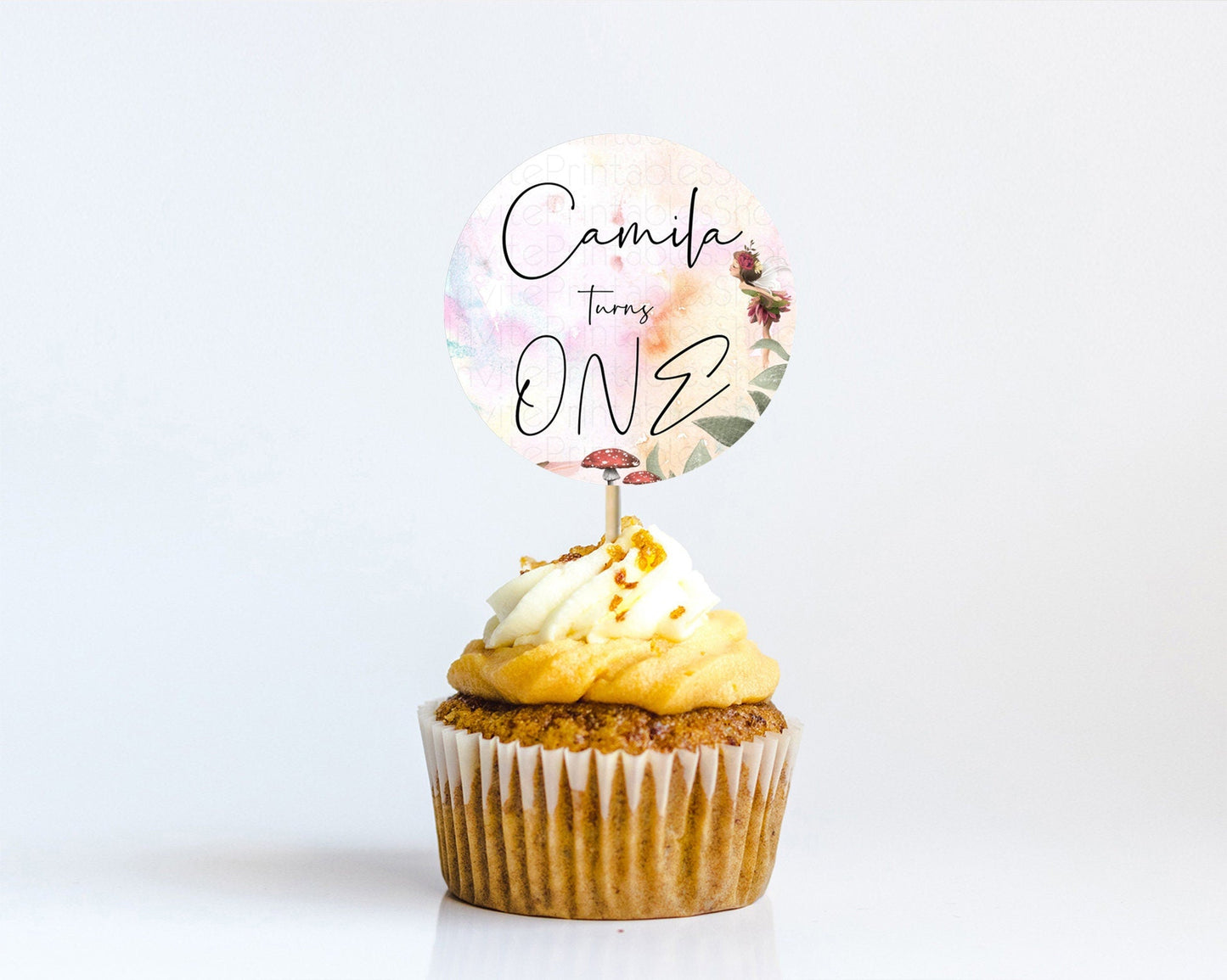 Fairy Cupcake Toppers Pastel Fairy Cupcake Toppers Fairy Floral Garden Cupcake Topper Enchanted Garden Floral Butterfly Party Decor D10555