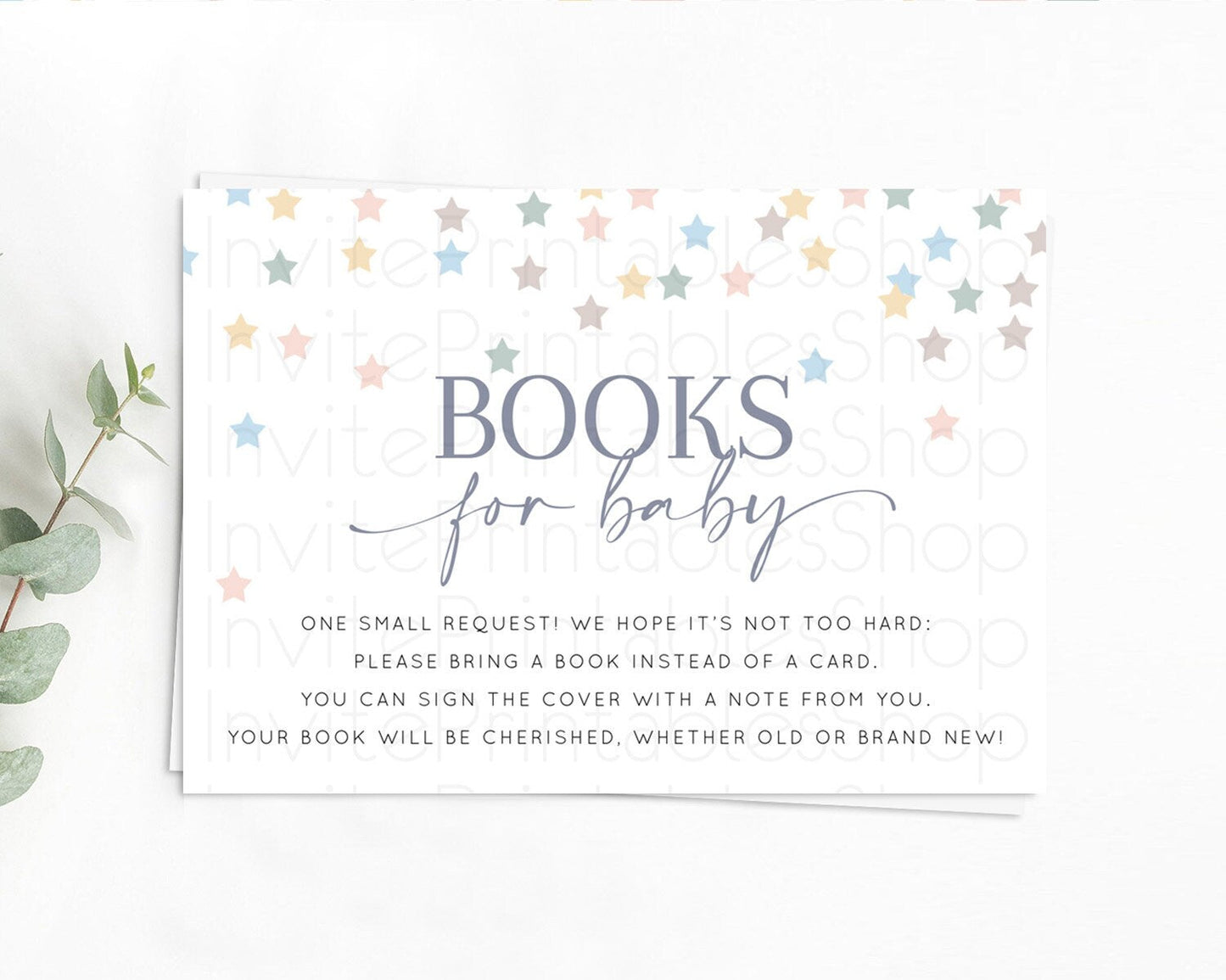 Pastel Star Books For Baby Card Shooting Star Book Insert Twinkle Little Star Book Card Rainbow Confetti Guests Book Poem Request D10795