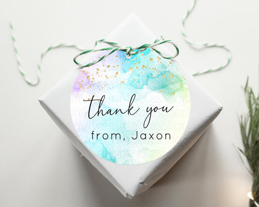 Editable Pastel Thank You Tags Rainbow Thank You Gift Tags Colorful Pastel F