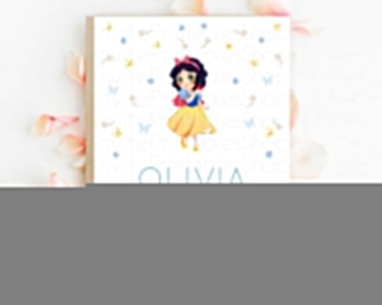Princess Birthday Invitation Castle Invitation Royal Birthday Fairy Tale Enchanted Castle Pastel Floral Garden 1st First Birthday D10353