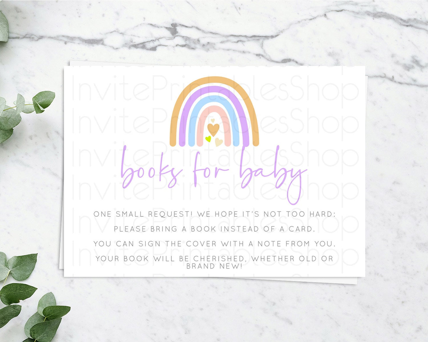Pastel Rainbow Books For Baby Card Boho Rainbow Book Insert Boho Rainbow Book Card Pastel Watercolor Baby Shower Book Poem Request D10238