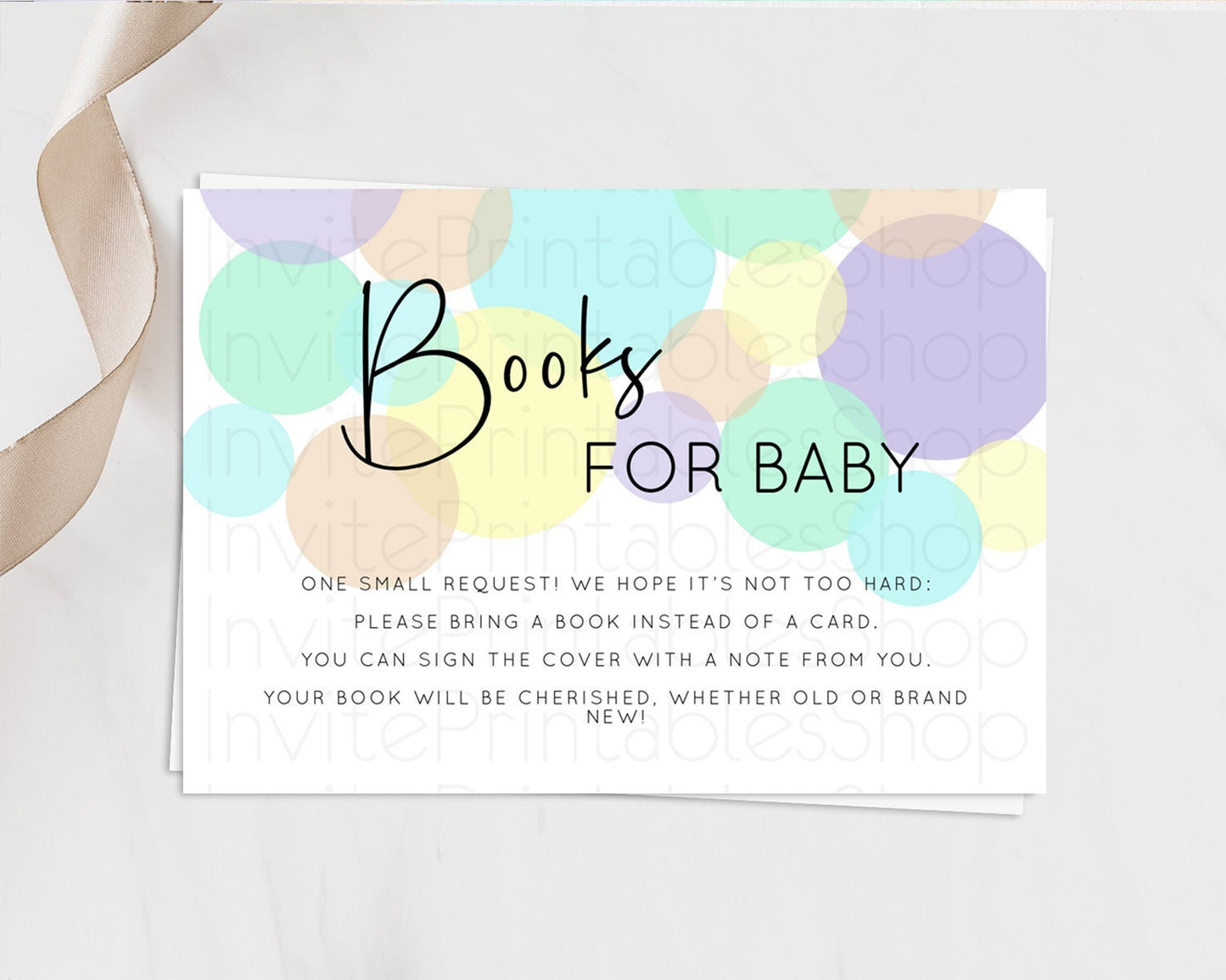 Rainbow Books For Baby Card Pastel Sprinkles Book Insert Pastel Rainbow Confetti Book Card Colorful Bubbles Pastel Book Poem Request D10412