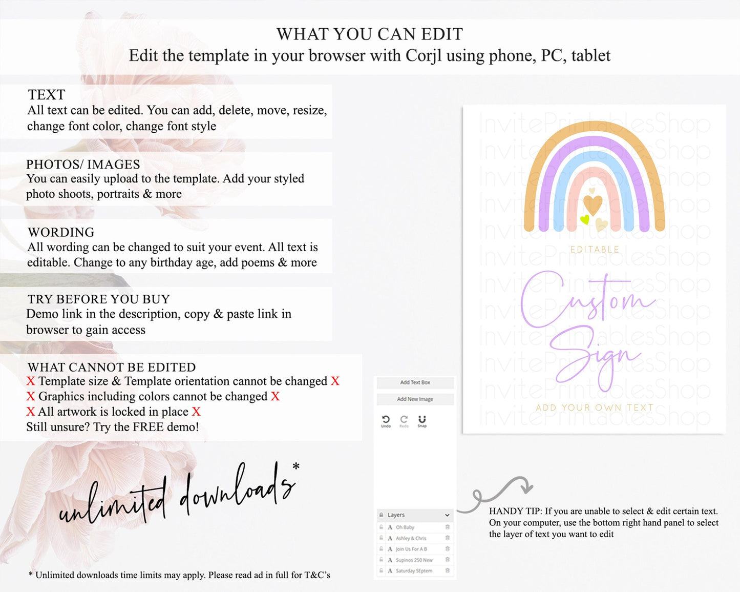 Pastel Rainbow Sign Rainbow Table Sign Decor Boho Colorful Rainbow Party Rainbow Baby Theme 1st Birthday Baptism Baby Shower Wedding D10238